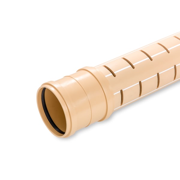 Streng PP M-Sickerrohr geschlitzt 120° SN16 Ø 160 mm 6 m     -thumbnail