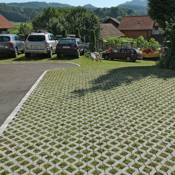 GRISON Rasengitterstein mit Nocken grau glatt L 60.2 cm B 40.2 cm H 12 cm -thumbnail