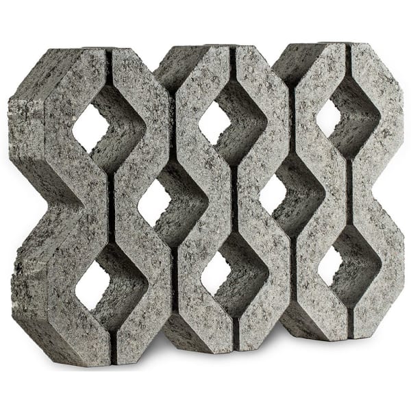 GRISON Rasengitterstein mit Nocken grau glatt L 60.2 cm B 40.2 cm H 12 cm -thumbnail