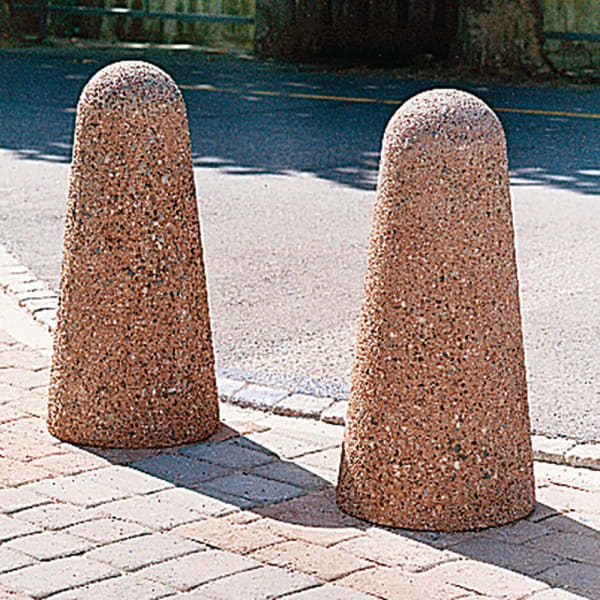 NOSTALIT Wehrstein grau gewaschen Kegel mit Rundkorn D 45-20 cm H 120 cm -thumbnail