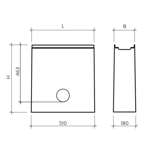 BIRCOlight Liniensinkkasten NW 100 Typ 1 1-teilig C250 L 500 B 180 H 540 mm-thumbnail