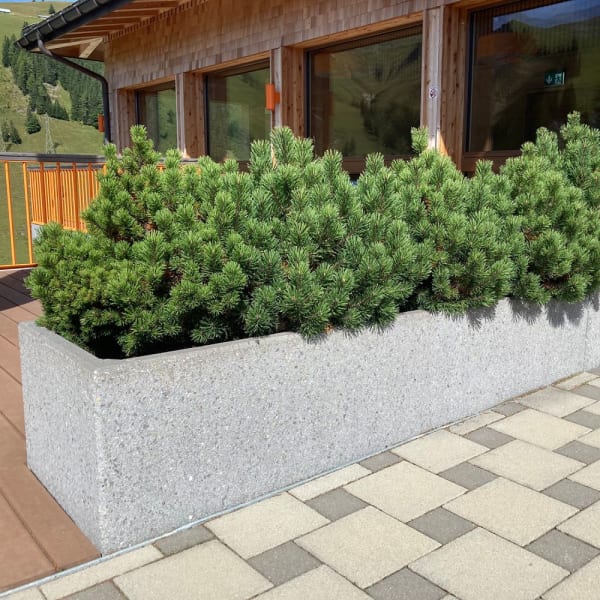 PARCO Pflanzentrog, rechteckig, gestrahlt, grau, L 300, B 50, H 50-thumbnail