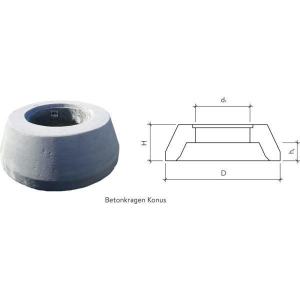 Betonkragen Konus, zentrisch, D 1265/600, H 400-thumbnail