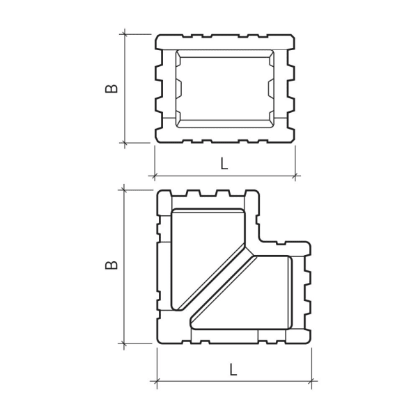 TERUNO Böschungselement Standardelement grau L 50.4 cm B 39.6 cm H 22.5 cm -thumbnail