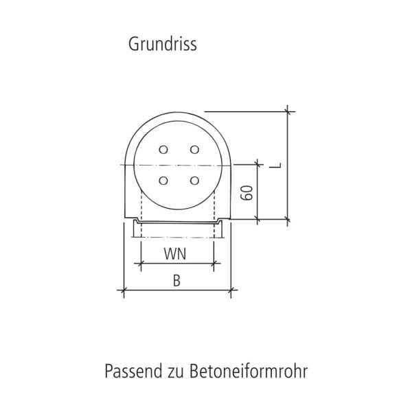 Notausstiegschachtunterteil ohne Boden Anschl. oval 80/120 L 120 B 120 H 150 cm-thumbnail