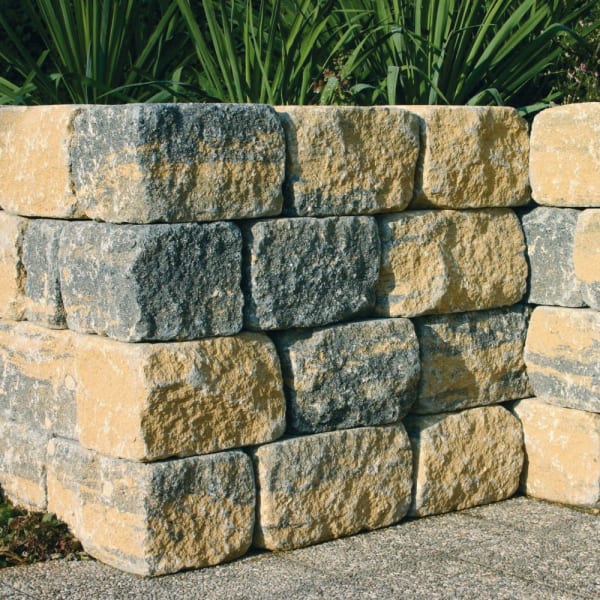 VERZASCA Weinbergmauer Abdeckplatte gerumpelt beige marmor. L 48 B 30 H 7.5 cm-thumbnail