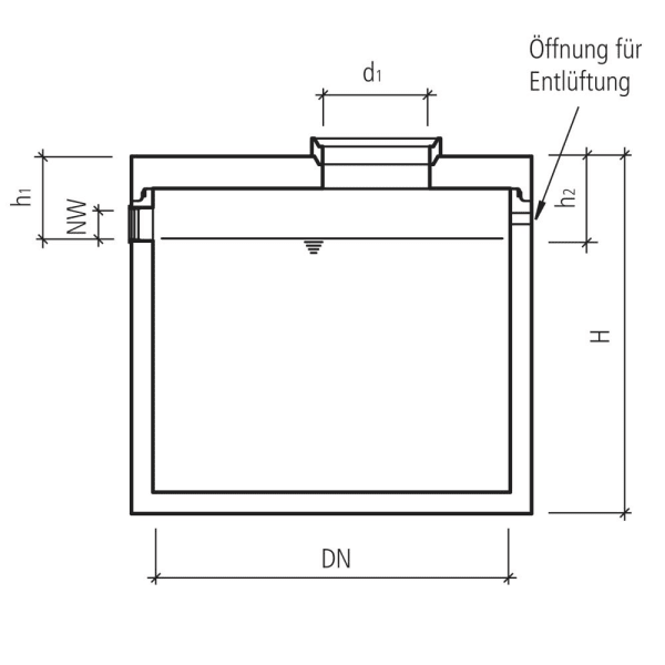 friwa-sep Ölrückhaltebehälter ORB Typ A.3 Ø 2000 d1 600 H 2580 W 120 mm-thumbnail
