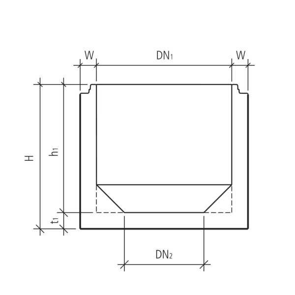 friwa-pump Pumpenschacht PS Neutra Unterteil Ø 2000 OD 2240 H 1650 W 120 mm -thumbnail
