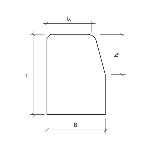 Randstein Kanton Freiburg Einfahrtsstein rechts grau L 90 B 10 H 25 h1 12 cm -thumbnail