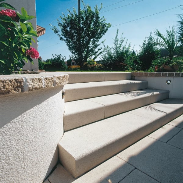 PARADISO Blockstufe argento gestrahlt gefast L 120 B 40 H 15 cm -thumbnail