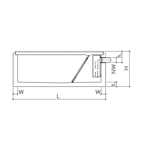 friwa-sep Schlammgrube für Stahlträgerabdeckung L 3090 mm B 1700 H 1450 mm-thumbnail