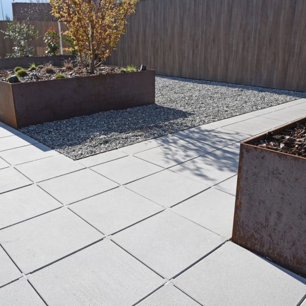 FINESSA LIGHT Gartenplatte, gefast, gestrahlt, Grafit, L 50, B 50, H 2.3-thumbnail