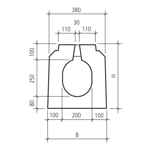 SECURRO Schlitzrinne grau gestrahlt BK F 900 L 4000 B 400 H 430 mm-thumbnail