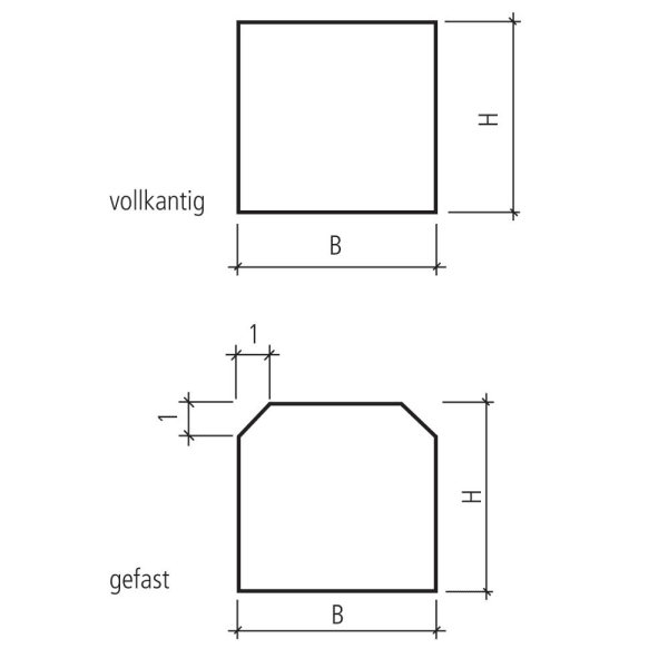 Bundstein mit Vorsatz L 100 cm B 12 cm H 14 cm grau vollkantig-thumbnail