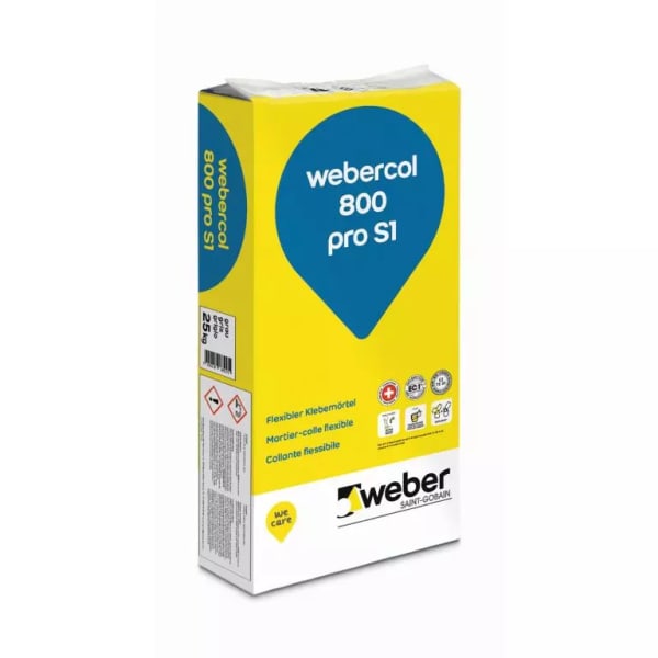 Webercol 800 pro S1 Klebemörtel Grau 25 kg-thumbnail