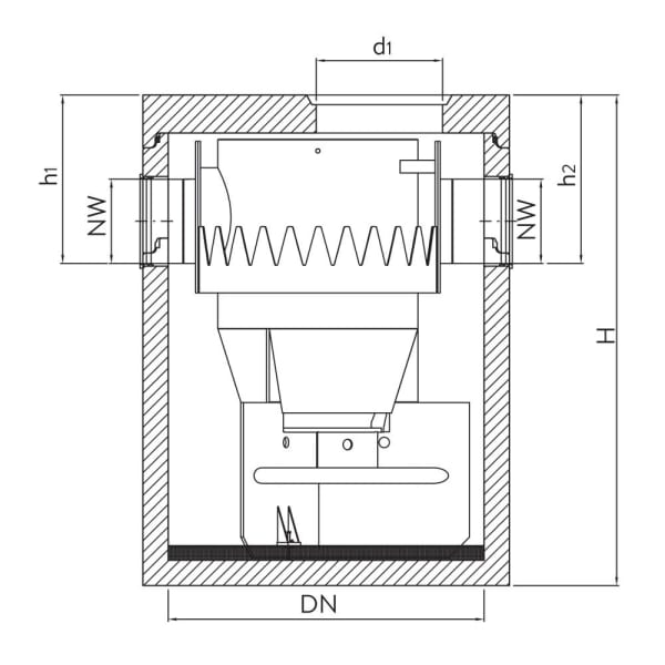 friwa-sed 3P HydroShark 2500 Sedimentationsanlage NW 400 Ø 2500 H 2330 W 120-thumbnail