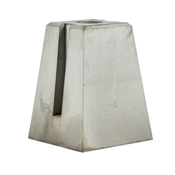 Betonsockel konisch, Typ b, 1 Nut, grau, Anfangs-/Ends., L 30, B 30, H 40, D 6-thumbnail