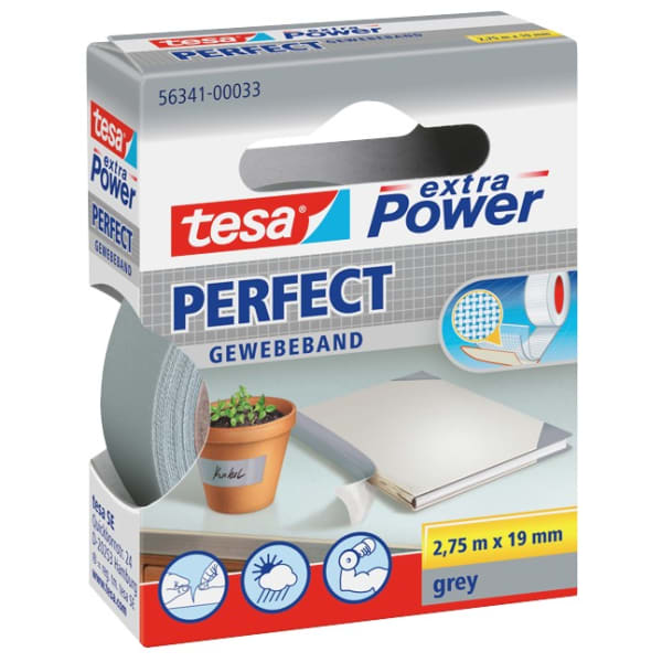 TESA Gewebeband Extra Power Perfect 19 mm 2.75 m grau-thumbnail