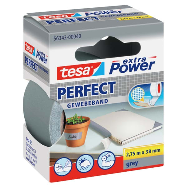 TESA Gewebeband Extra Power Perfect 38 mm 2.75 m grau-thumbnail