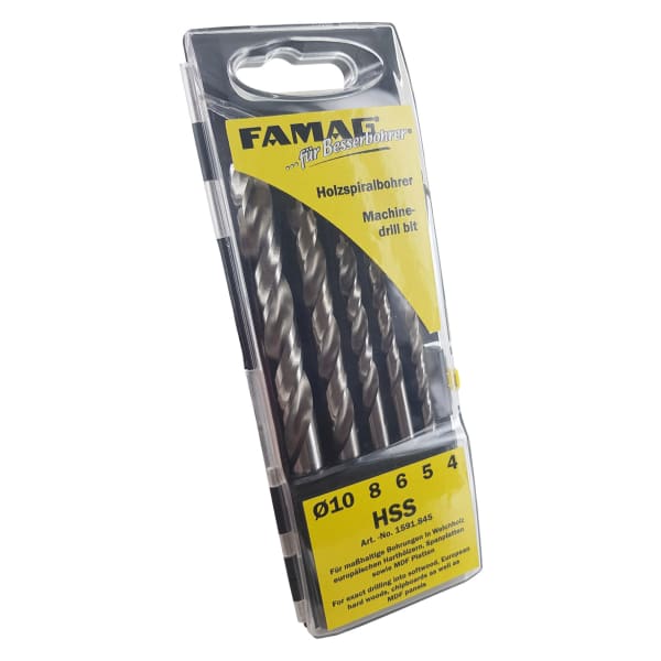 FAMAG Holzspiralbohrersatz HSS 5tlg. / 4-10 mm-thumbnail