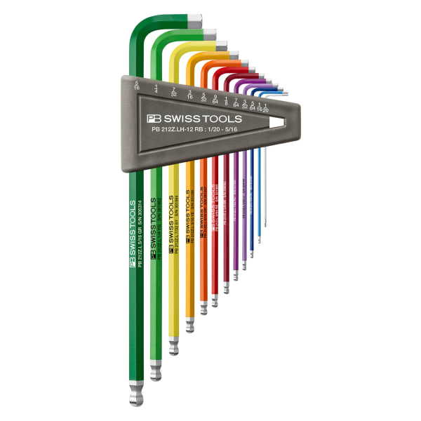 PB Winkelschraubenzieherset PB 212 mit Halter lang farbig bis 5/16"-thumbnail