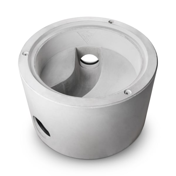 Wyss Normschacht Typ 10 Ø 800 Rinne 125 mm 45° rechts-thumbnail