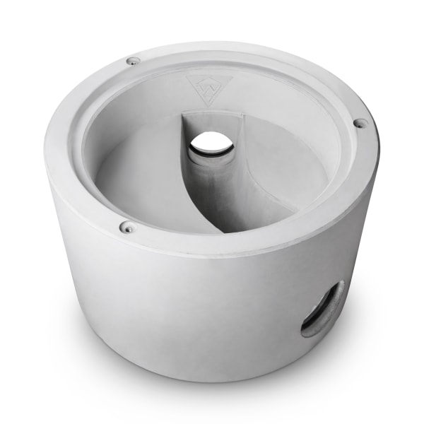 Wyss Normschacht Typ 11 Ø 800 Rinne 125 mm 45° links-thumbnail