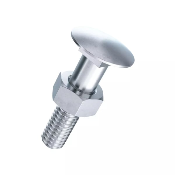 Flachrundschrauben 4kt-Ansatz mit Mutter DIN603-4.6-Mu verzinkt M12 x 200 mm-thumbnail