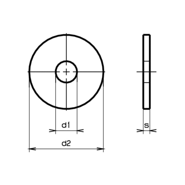 Scheiben rund für Bauschrauben Stahl verzinkt blau 100 HV 17 x 58 x 5 mm-thumbnail