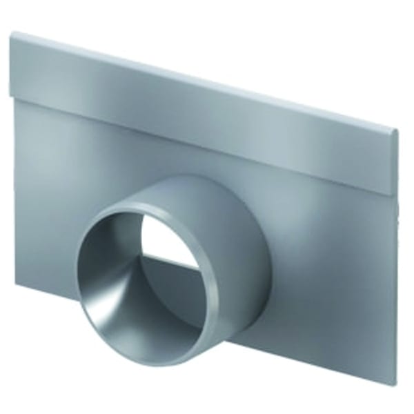 ACO Multiline V100S Stirnwand Flachrinne 8 cm Stahl verzinkt mit Stutzen 50 mm-thumbnail