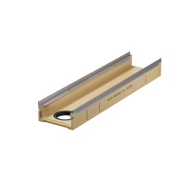 ACO Multiline V200S Flachrinne 1000 mm 12 cm mit Dichtung DN/OD100 mm-thumbnail