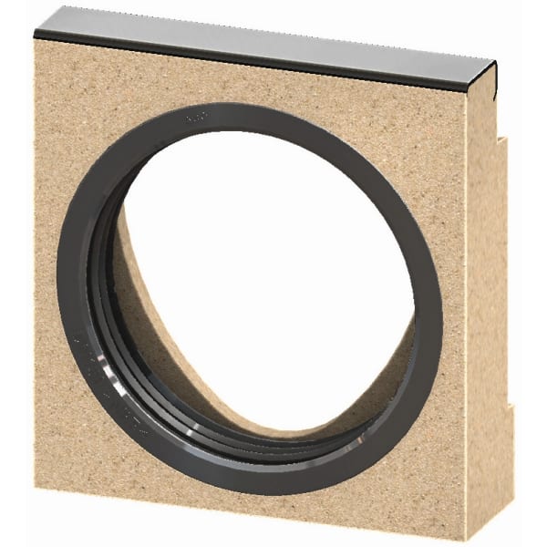 ACO SD150 Stirnwand für Rinnenende mit Auslauf DN150 mm zu Typ 20-thumbnail