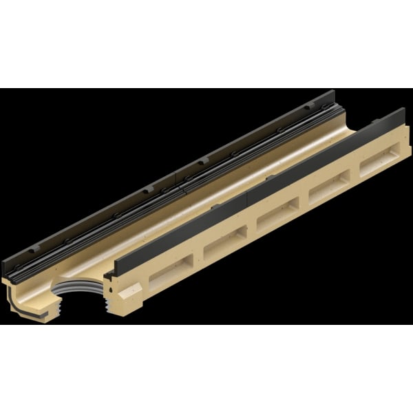 ACO SD100 Flachrinne 1000 mm 10 cm mit Ablauf senkrecht DN100 mm-thumbnail