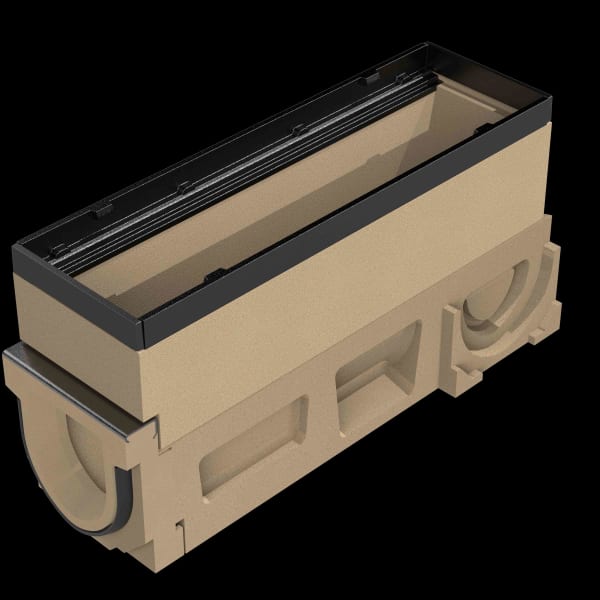 ACO SD100 Einlaufkasten für SAE 20.2 Guss mit seitlicher Vorformung und Ablauf-thumbnail