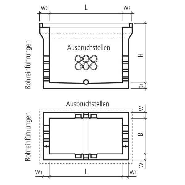 ASTRA Kabelschacht A2 D400/E600 185/90/157/15-24 cm-thumbnail