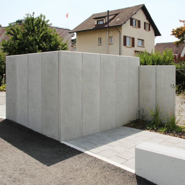 Betonlamelle bewehrt grau gestrahlt gefast L 50 cm B 6 cm H 150 cm -thumbnail