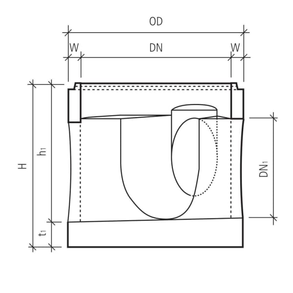 CENTUB Spezialschachtunterteil Ø 2000 H 2560 H1 2260 W 120 mm -thumbnail
