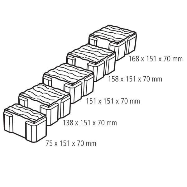 FRIEDA DRAIN Oekostein 13.8-16.8/15.1/7, struktieriert, Kanten gebr. perlgrau-thumbnail
