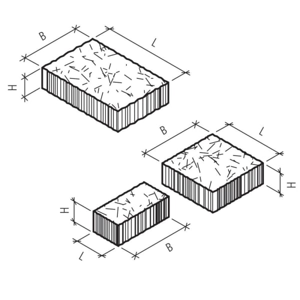 FRIEDA FORMATO Pflasterstein perlgrau Kanten gebr. L 10 20 30 B 20 H 7 cm -thumbnail
