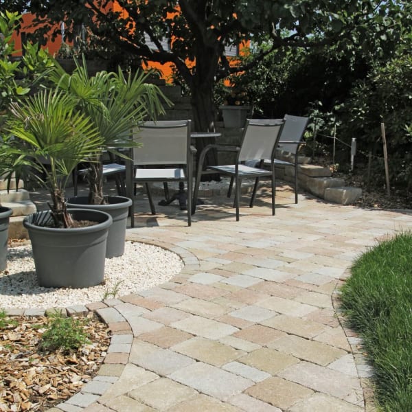 FRIEDA FORMATO Pflasterstein bernstein Kanten gebr. L 10 20 30 B 20 H 7 cm -thumbnail