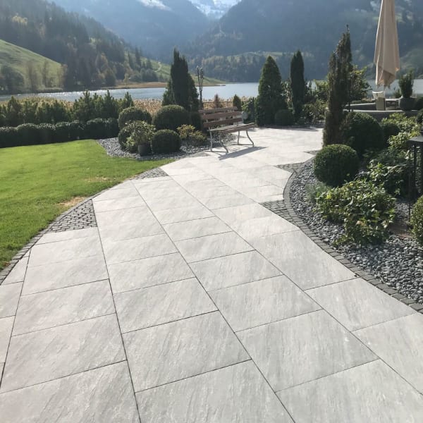 NATURE MOMENTS Gartenplatte hellgrau vollkantig L 30 B 30 H 5.5 cm-thumbnail