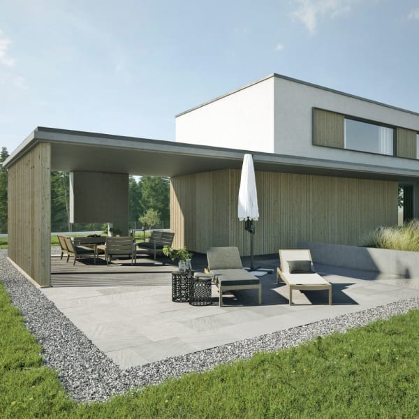 NATURE MOMENTS Gartenplatte hellgrau vollkantig L 60 B 30 H 5.5 cm-thumbnail