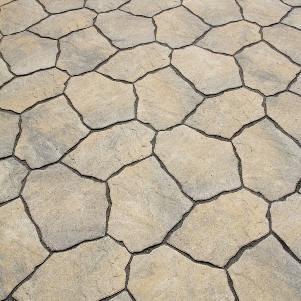 HACIENDA CAMINOS polygonales Plattensystem terra-graubeige gefast H 5.5 cm-thumbnail