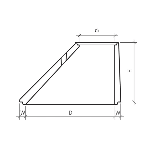 Beton Konus exzentrisch Ø 200 cm d1 60 H 100 W 10 cm  -thumbnail