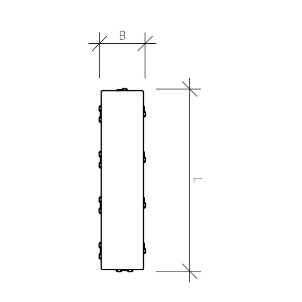 LONGO SPLITT, vollkantig, grau, L 50, B 12.5, H 8-thumbnail