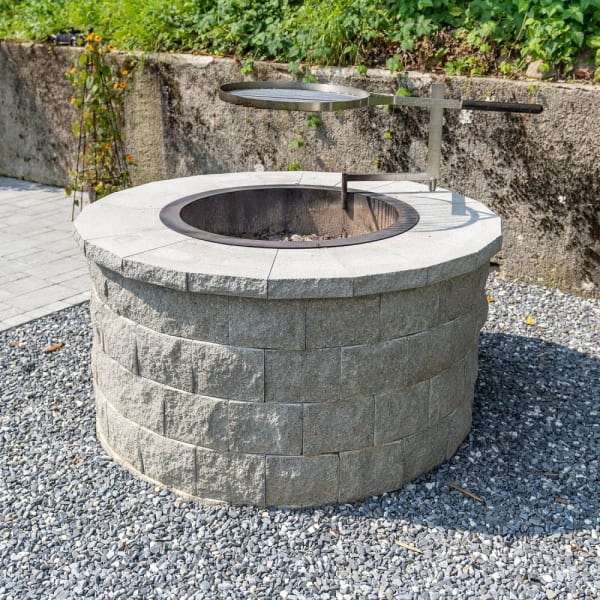 Betonsockel zu SANTURO Feuerstelle grau glatt D 125 cm H 10 cm -thumbnail