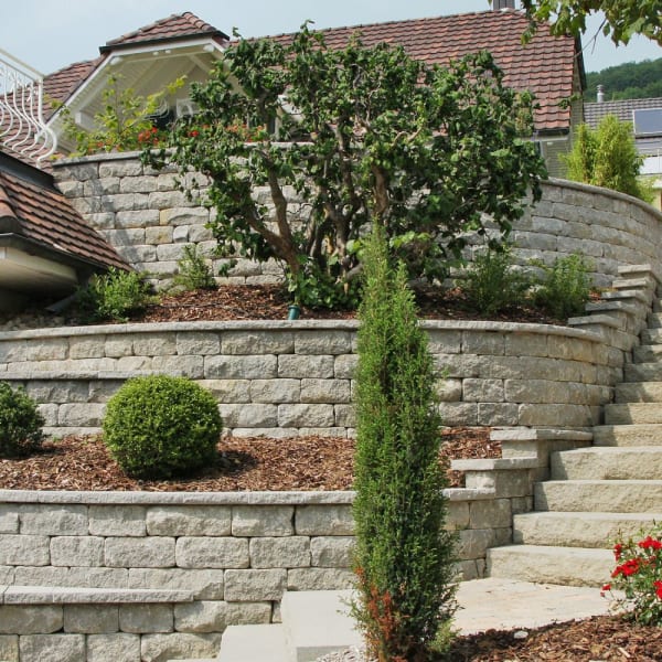 SANTURO Spaltsteinmauerstein grau L 25-60 B 20 H 15 cm-thumbnail