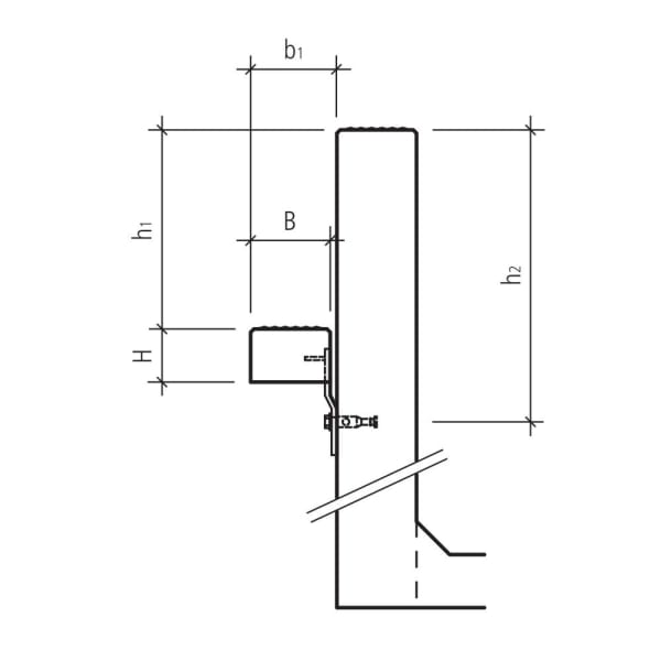 Schubsicherungseisen S 500 Typ V 12.850 E L 45 cm -thumbnail