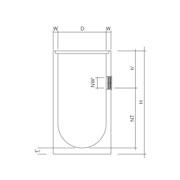 Strassenablauf mit Aussparung, mit Schachtfutter, D 60, H 100, NW 150mm LU-thumbnail