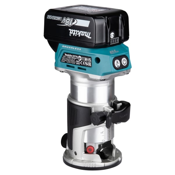 Makita Kantenfräse 18V + 2x bl1850b + dc18rc + Zubehör DRT50TJX11-thumbnail